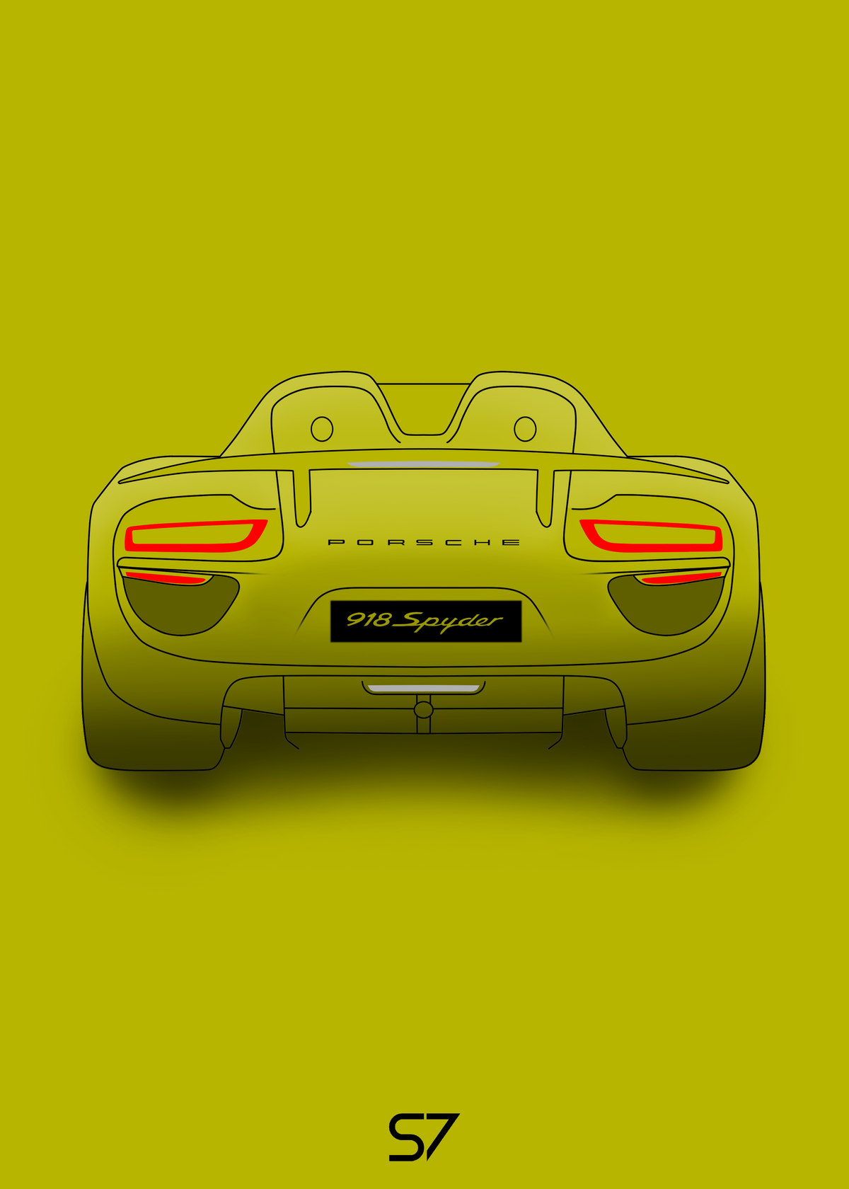 Porsche 918 Spyder (Wing Up) Poster