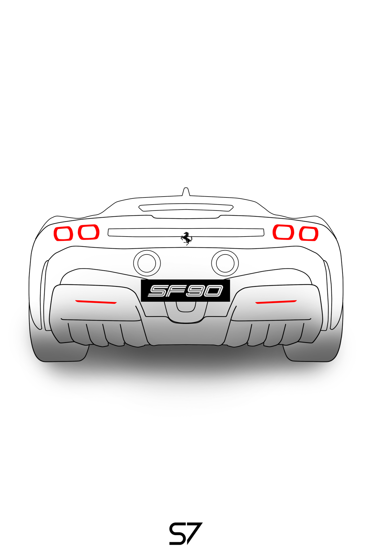 Ferrari SF90 Poster