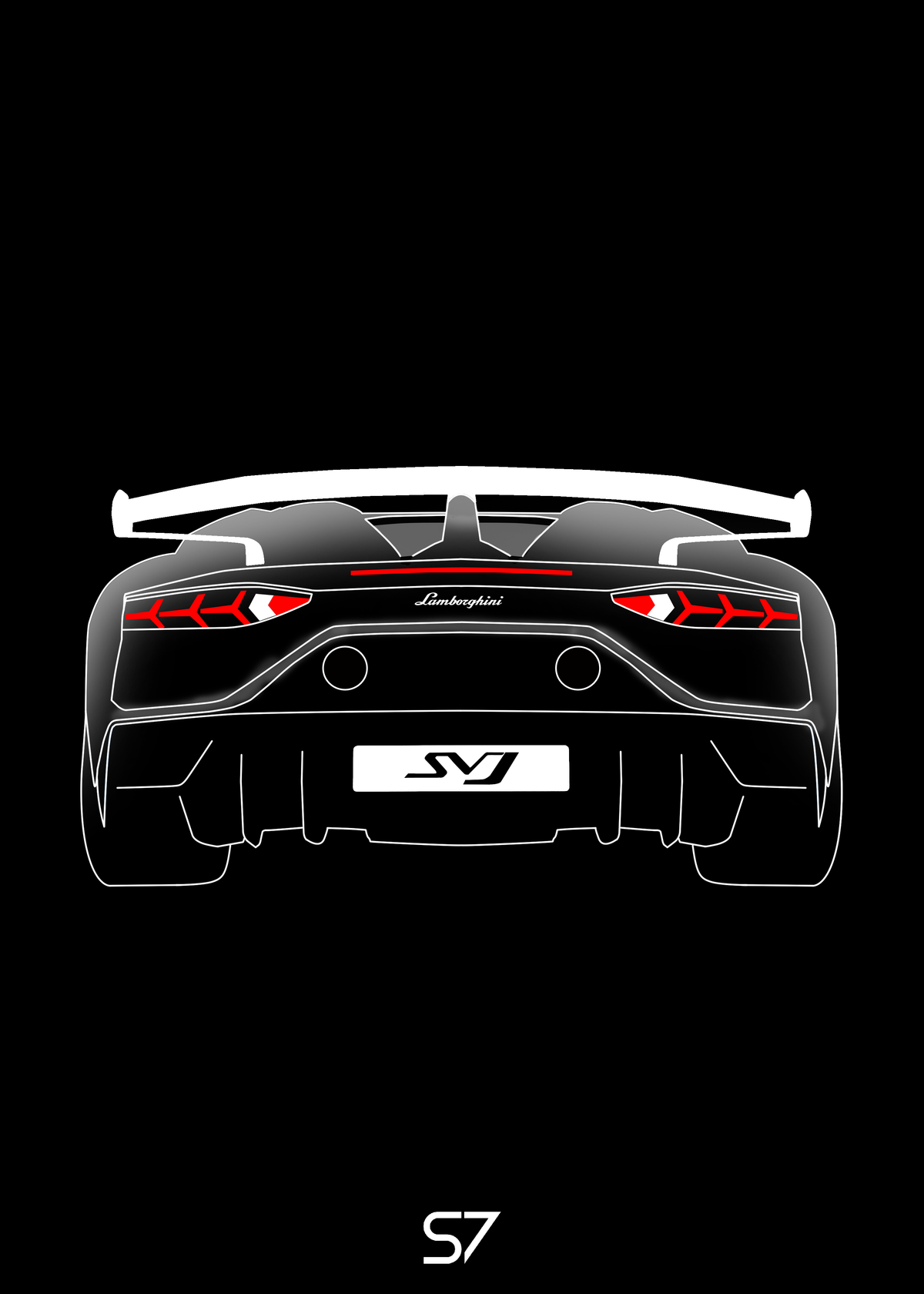 Lamborghini Aventador SVJ Poster