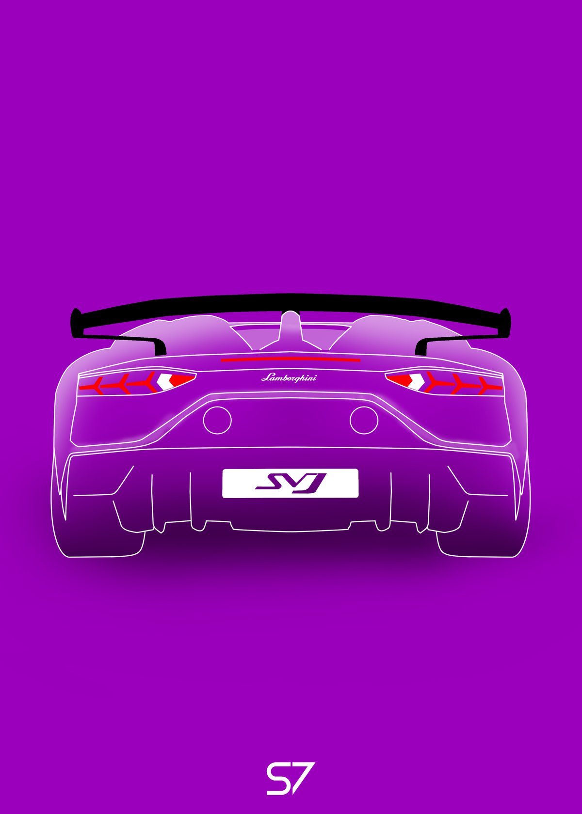Lamborghini Aventador SVJ Poster