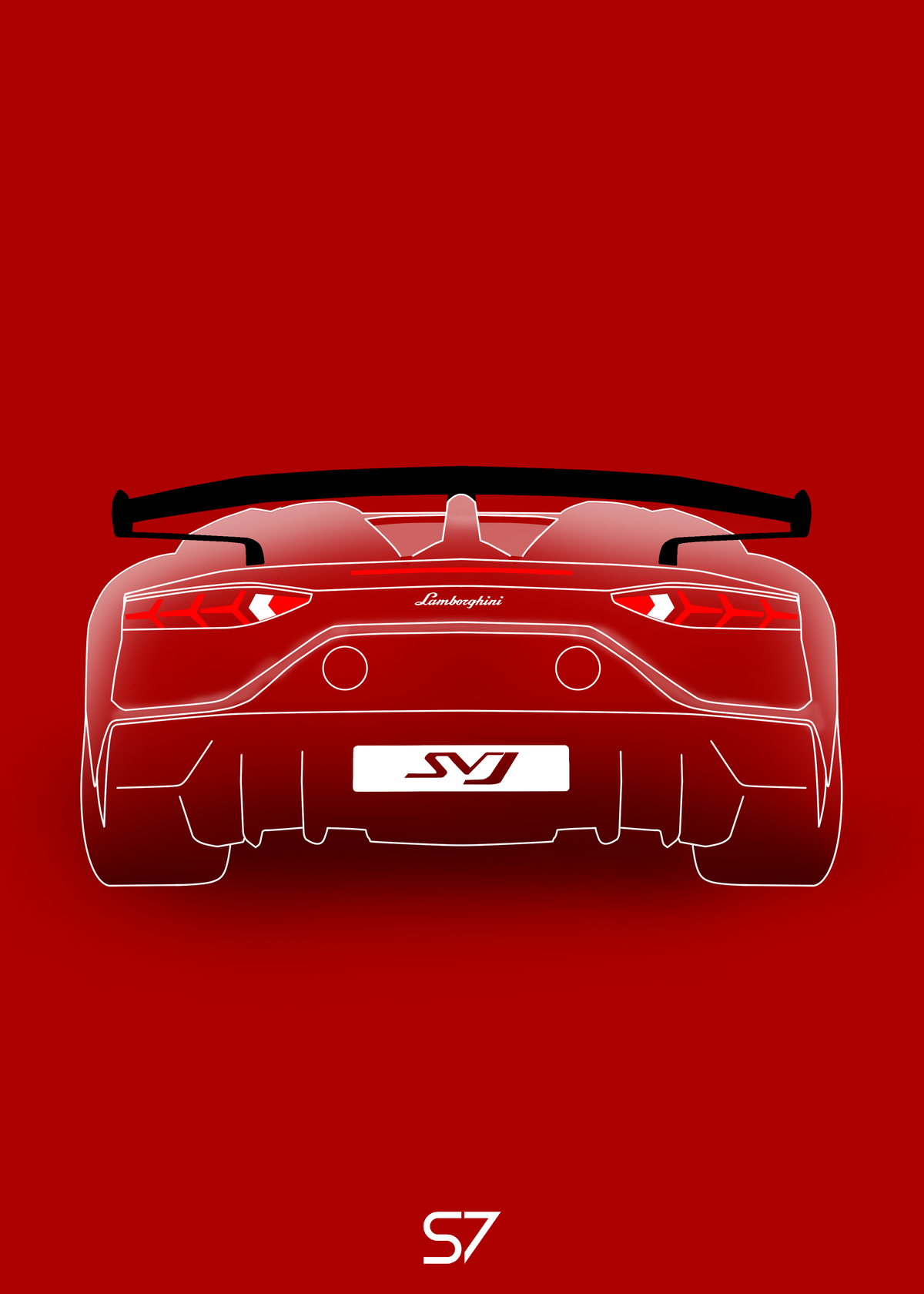 Lamborghini Aventador SVJ Poster