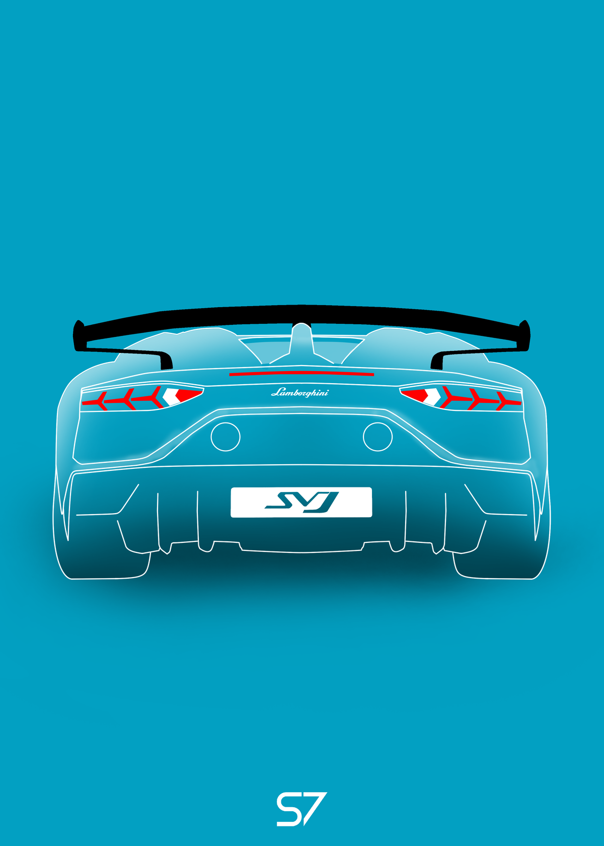 Lamborghini Aventador SVJ Poster
